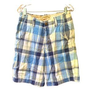 HOLLISTER VINTAGE RARE Plaid Button Fly Cargo Shorts - Size 28